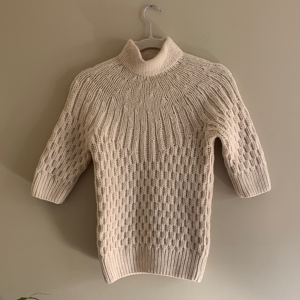 MARC JACOBS Cozy Cream Chunky Knit Turtleneck Sweater top - Size M